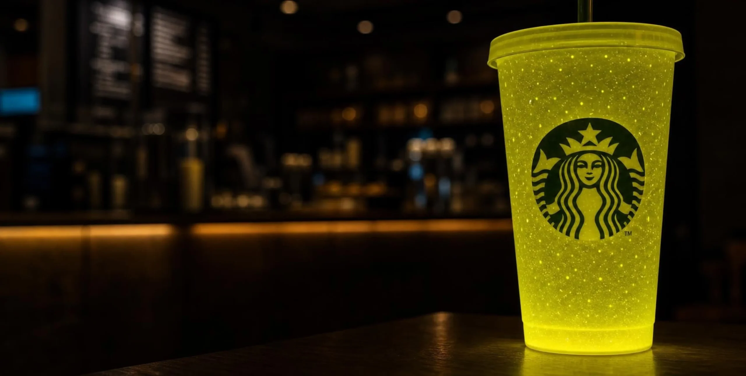 لیوان پلاستیکی فسفرسنت Starbucks