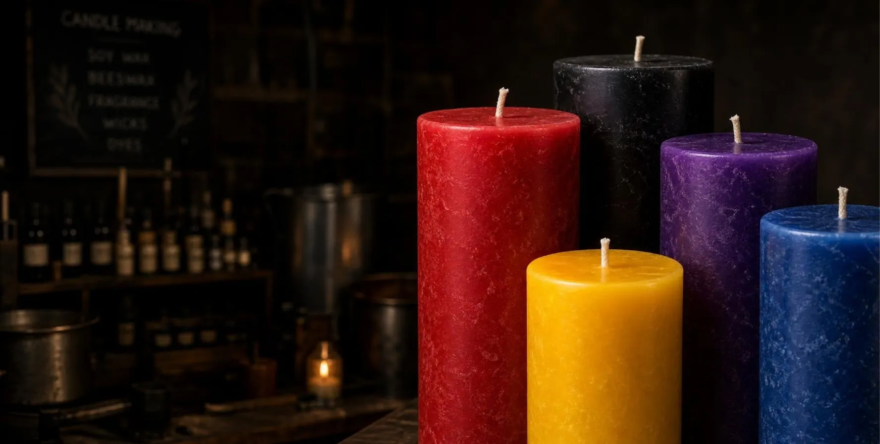 Solvent dyes in candle making for brilliant uniform wax coloration