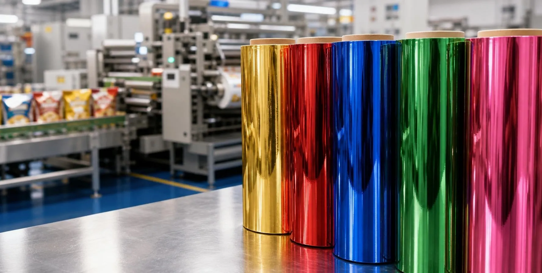 Solvent dyes in metalized films for luxury packaging and crystal-clear transparency