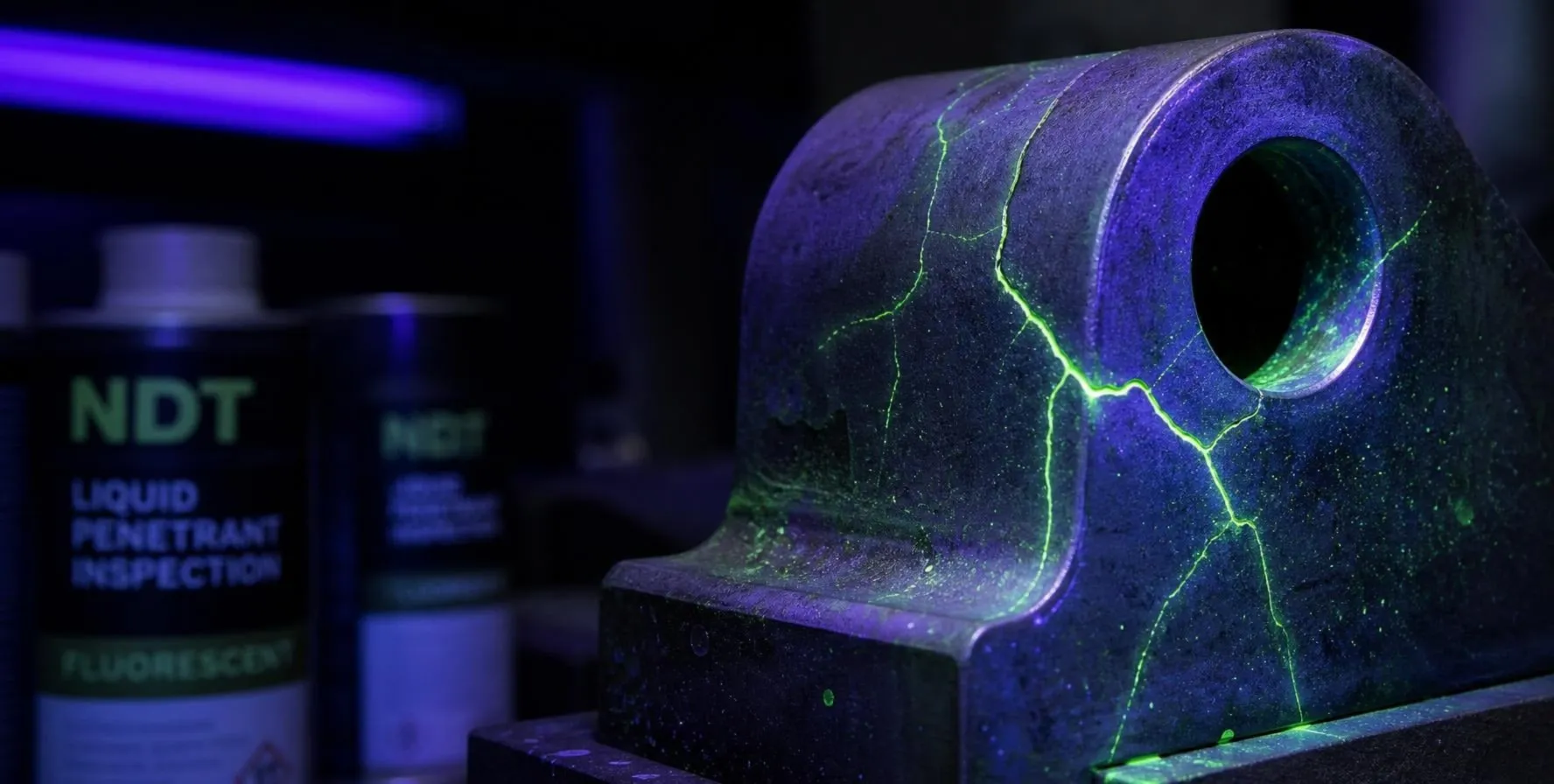 Solvent dyes in NDT for accurate defect localization and clear inspection visibility