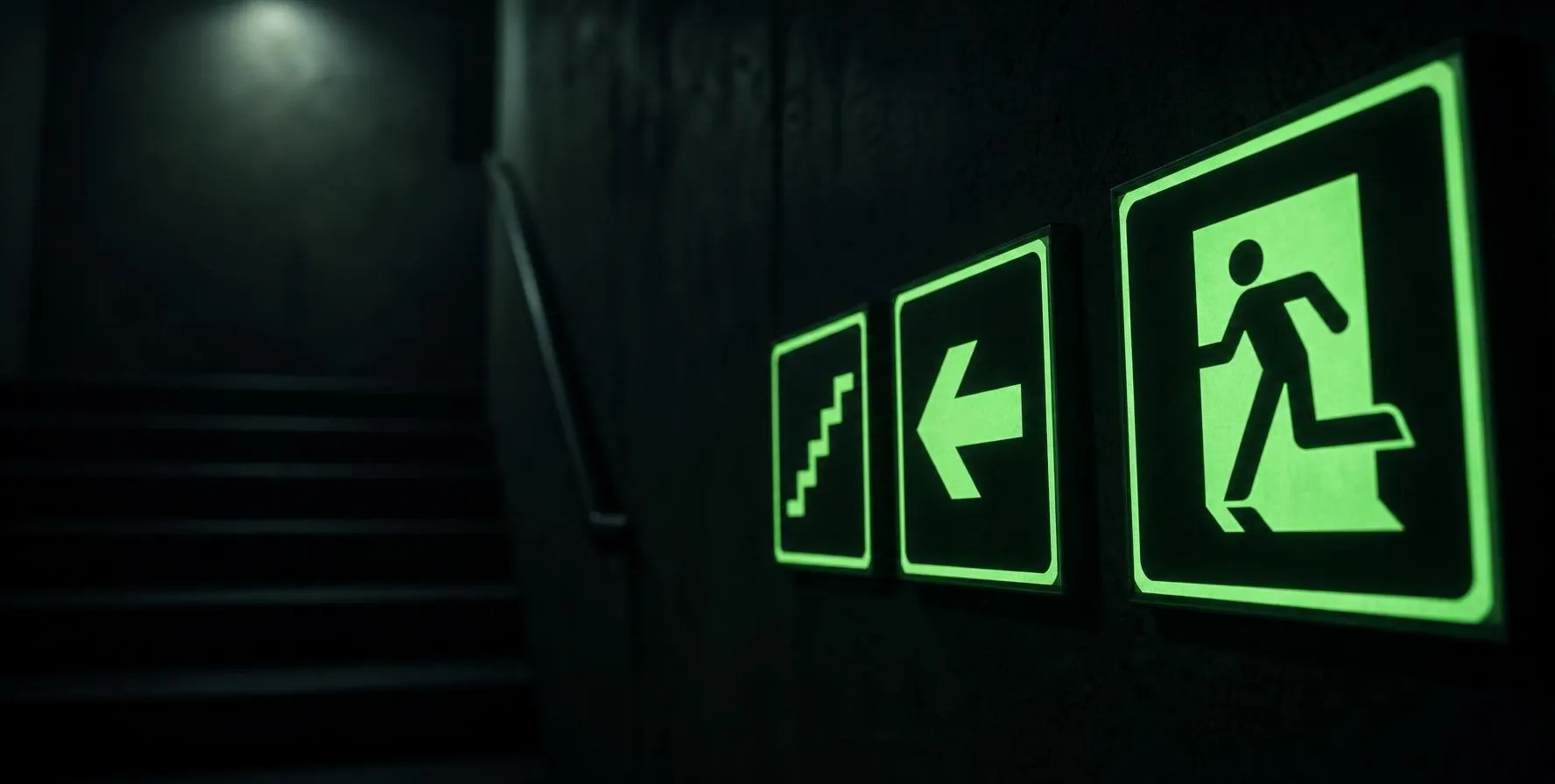 Phosphorescent pigments in safety signs for emergency visibility and reliable night guidance